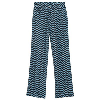 Pantalones Rectos Cintura Alta con Estampado Wave - Diseño Moderno y Versátil - Image 6