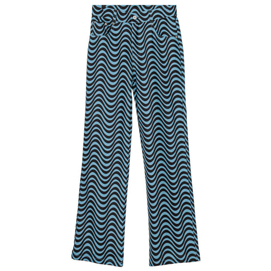 Pantalones Rectos Cintura Alta con Estampado Wave - Diseño Moderno y Versátil - Image 6