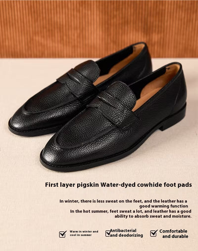 Mocasín Clásico Británico en Cuero Granulado Litchi para Hombre - Image 12