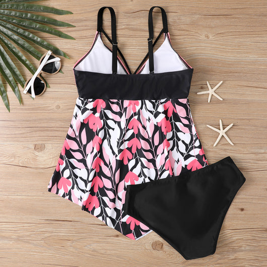 Traje de Baño Bikini con Falda Estampado Leopardo - Image 12
