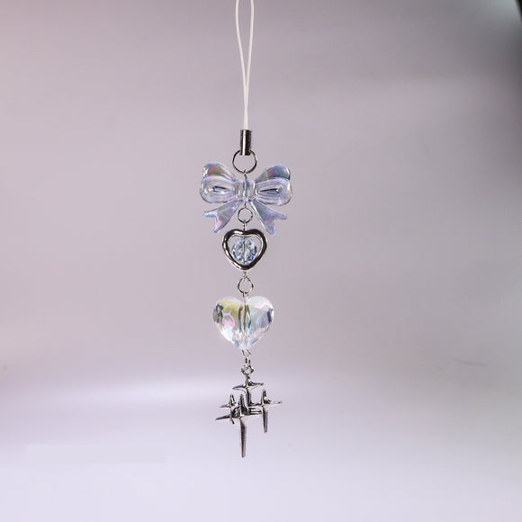 Adornos Corazón de Cristal Azul Transparente