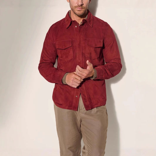 Chaqueta Noah de Gamuza para Hombre - Abrigo Elegante y Versátil - Image 3