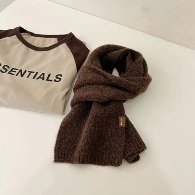 Bufanda Infantil Otoño Invierno Cashmira Artificial con Flor Clip - Image 9