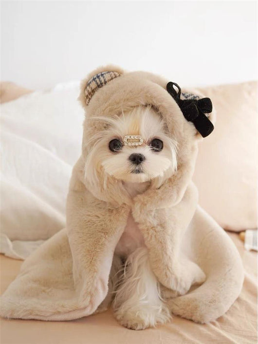 Capa Térmica de Felpa para Mascotas - Manta Cálida Oso Adorable Otoño Invierno - Image 5