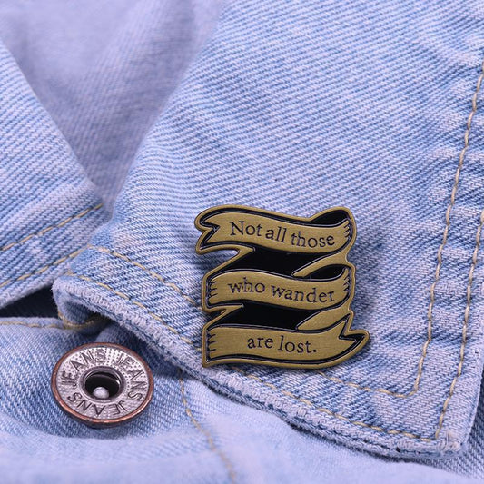 Broche de Cobre con Frases Inspiradoras y Diseño Cartoon