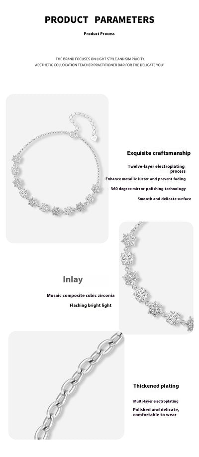 Pulsera de Plata 925 Estilo Minimalista Lujo Ligero para Mujer - Image 9