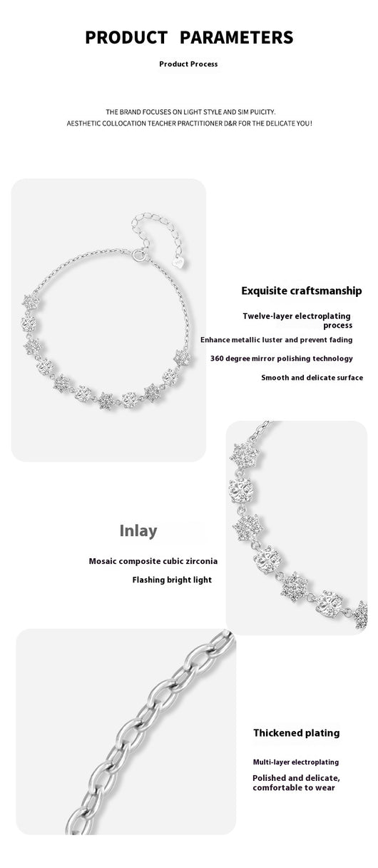 Pulsera de Plata 925 Estilo Minimalista Lujo Ligero para Mujer - Image 9