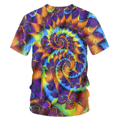 Playera Casual Estampado Psicodélico 3D con Tecnología Transpirable - Image 33