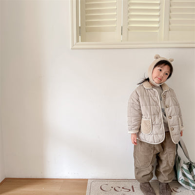 Chaqueta Acolchada Infantil a Cuadros en Algodón - Image 14