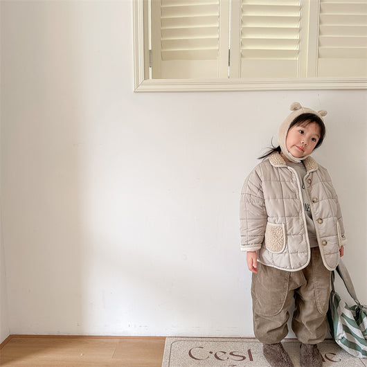 Chaqueta Acolchada Infantil a Cuadros en Algodón - Image 14