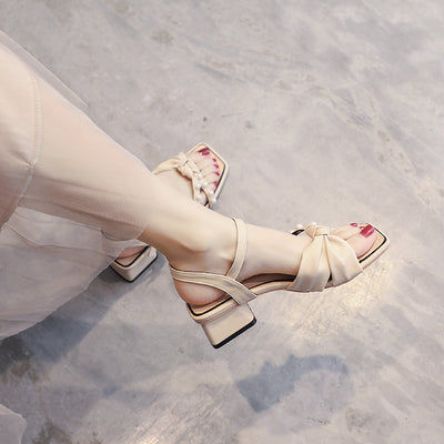 Sandalias de Tacón Alto Estilo Hada Delicado - Tendencia Femenina - Image 3
