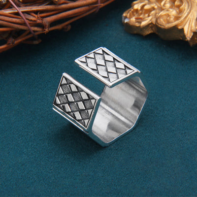Anillo de Plata Esterlina 925 Cuadrado Brillante para Hombre - Image 4