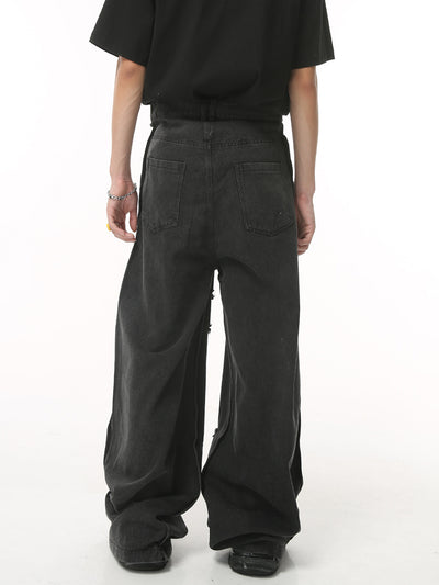 Pantalones Vaqueros Rotos Ancho Estilo Otoño para Hombre - Image 5