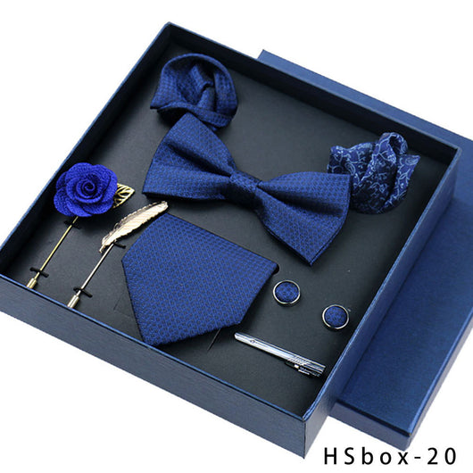 Set de 8 Piezas Accesorios Formales para Hombre - Corbatas, Moños y Pañuelos - Image 21