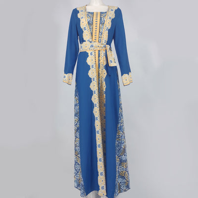 Vestido Estampado Oriente Medio - Túnica Musulmana Elegante - Image 8