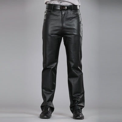 Pantalones de Cuero Genuino Slim Fit para Hombre - Cálidos y Resistentes - Image 9