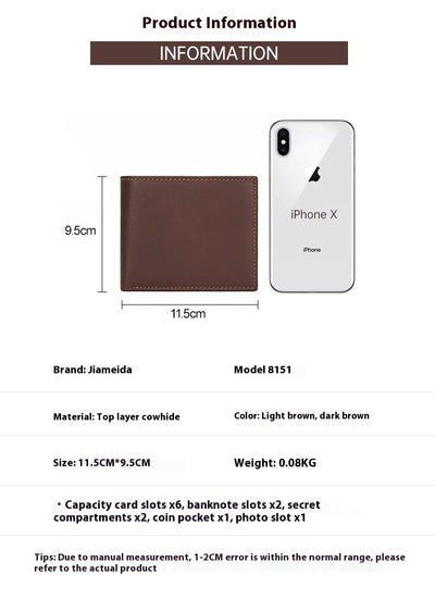 Billetera Retro de Cuero Genuino para Hombre - Image 10