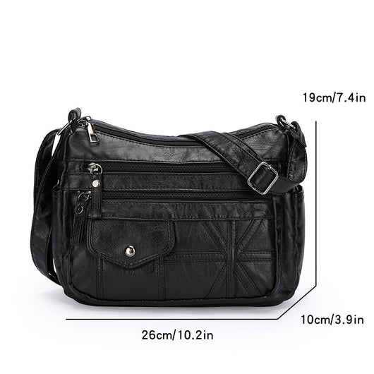 Bolso Bandolera de Cuero PU con Múltiples Compartimentos - Gran Capacidad - Image 5