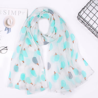 Pañuelo Parisino con Estampado de Erizos - Image 2