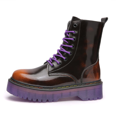 Zapatos Casuales Tipo Bota de Cuero Genuino - Talla Grande - Image 3