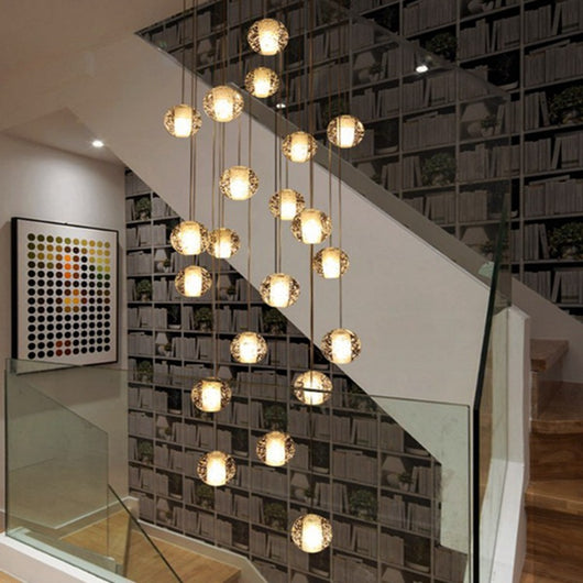 Lámpara de Araña Minimalista Moderna para Escaleras Duplex - Image 4