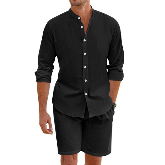Conjunto de Verano para Hombre: Camisa Manga Corta y Shorts con Cordón - Image 5