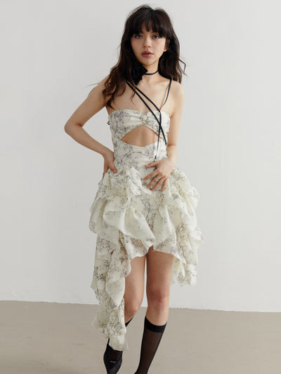 Vestido Romántico con Estampado Desmontable y Correa Ajustable - Image 7