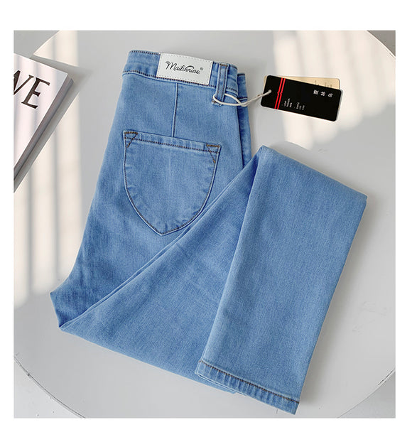 Pantalones Vaqueros Elásticos Cintura Alta para Mujer