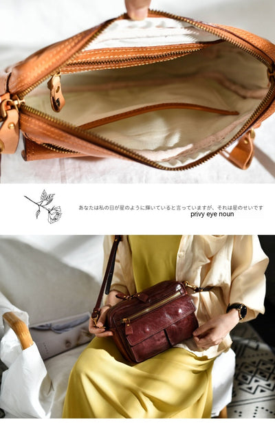Bolso Crossbody de Cuero Artesanal Estilo Británico para Mujer - Image 10