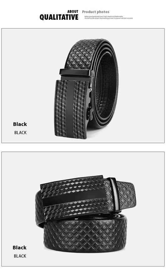 Cinturón de Cuero Genuino para Hombre con Hebilla Automática - Image 9