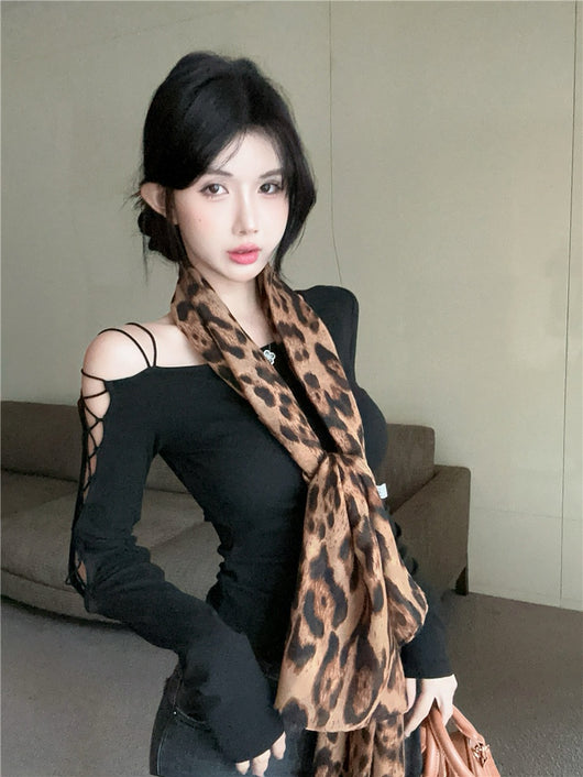 Blusa Negra de Manga Larga Elegante Estilo Diseñador - Image 12