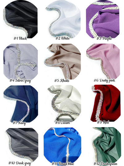 Pañuelo Diamante Ligero en Gasa - Colores Sólidos con Cobertura Total - Image 18
