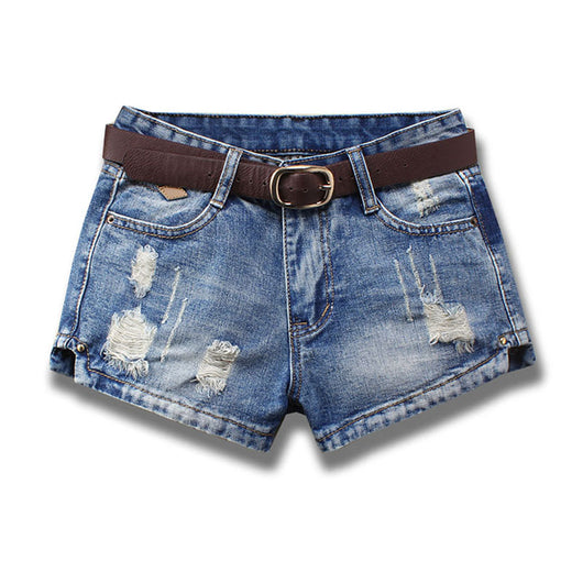 Shorts Vaqueros Mujer Estilo Coreano Talla Grande Cintura Media Rotos Verano - Image 2