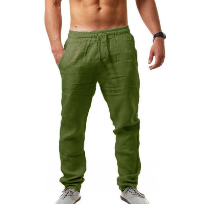 Pantalones Deportivos de Lino Transpirable para Hombre - Comodidad y Estilo - Image 13