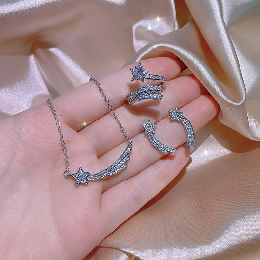 Juego de Joyas Nupciales Luxury en Plata 925 Esterlina con Diseño de Estrella