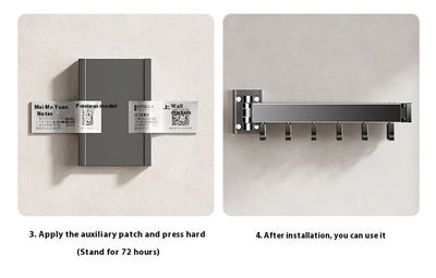 Tendedero Plegable de Aluminio sin Perforaciones para Pared - Image 9