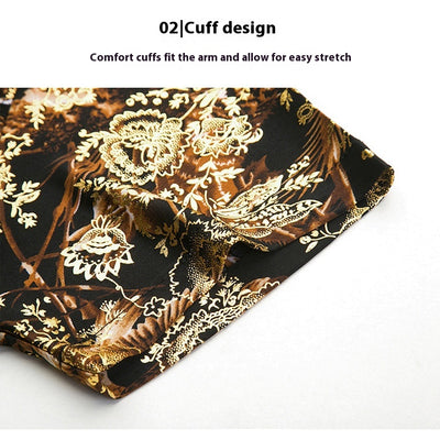 Camisa Estampada de Manga Corta para Hombre Adulto - Tela Fresca Elástica - Image 27