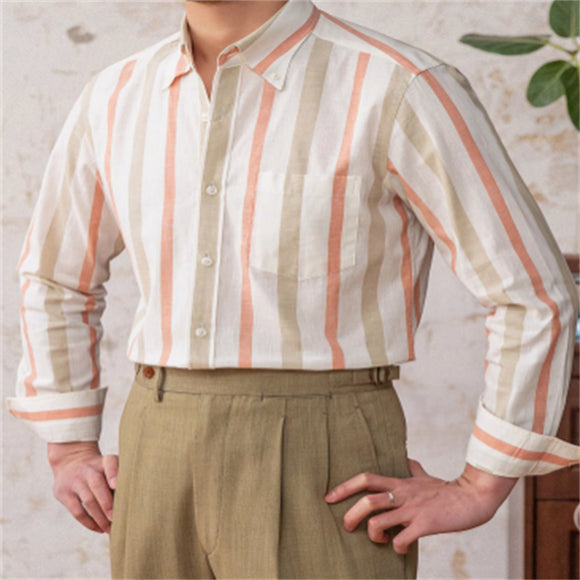 Camisa Ejecutiva Transpirable con Cuello Italiano y Botones Ocultos