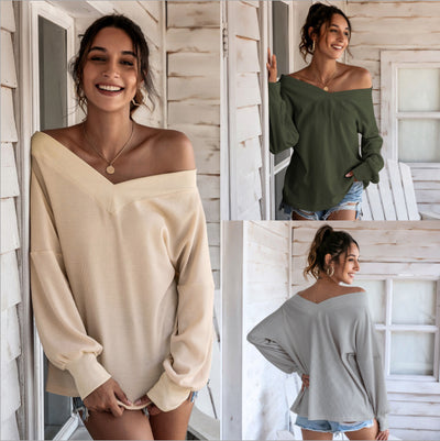 Blusa Suelta de Cuello V con Detalles Calados - Image 5