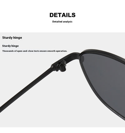 Small oval metal sunglasses for women with a gold frame and brown gradient lenses, featuring black temple tips. - Image 11