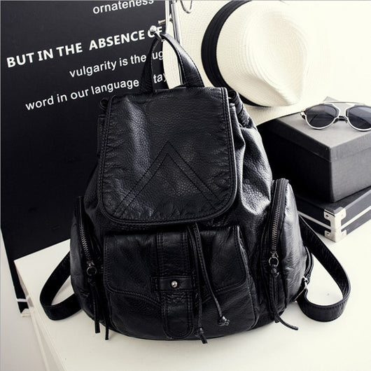 Mochila de Cuero Suave para Mamá - Bolso Versátil Multiuso - Image 5