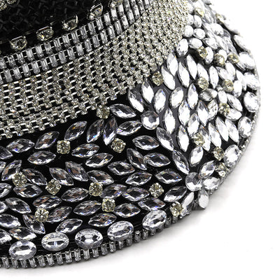 Gorra de Diamantes Plateada con Lentejuelas para Novia y Eventos - Image 6