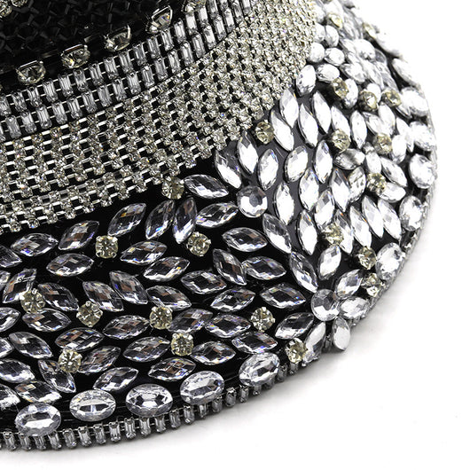Gorra de Diamantes Plateada con Lentejuelas para Novia y Eventos - Image 6