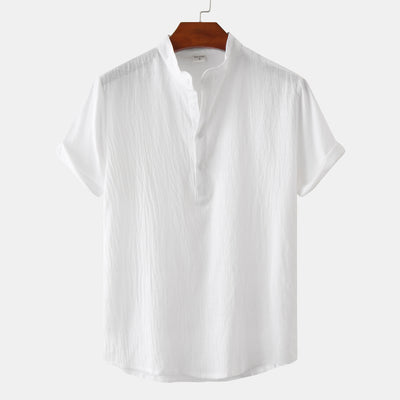 Camisa Casual de Manga Corta Básica para Hombre - Perfecta para Playa y Verano - Image 35