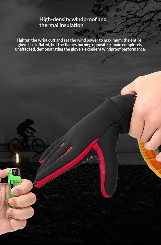 Guantes de Ciclismo con Forro Polar, Cálidos y Compatibles con Pantalla Táctil - Image 14