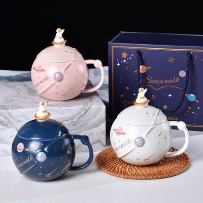 Taza de Cerámica para Pareja con Tapa y Cuchara - Diseño Boy and Girl - Image 7
