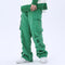 Pantalones de Trabajo Oversized con Bolsillos Grandes y Cintas Laterales