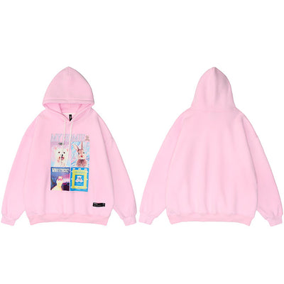 Sudadera Estampada Animal con Capucha Holgada para Parejas - Image 15