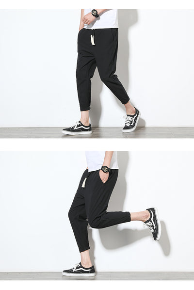 Pantalones de Lino para Hombre Estilo Coreano - Ajuste Relajado y Fresco - Image 21