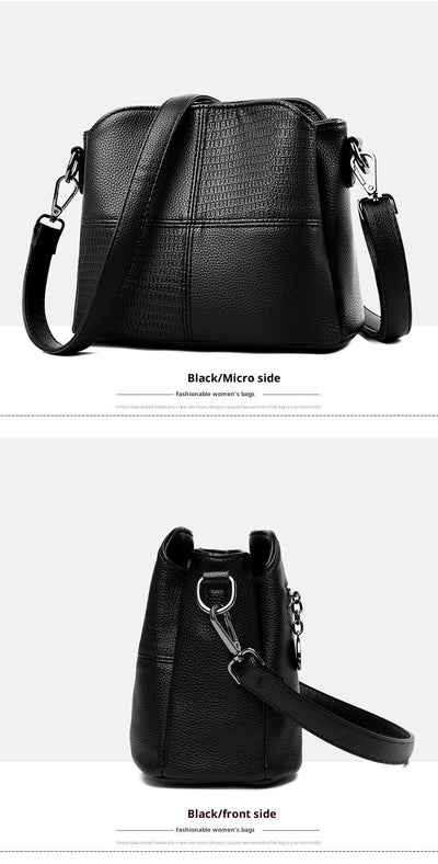 Bolsa de Hombro Retro Estilo Bucket Multicompartimientos Casual - Image 17
